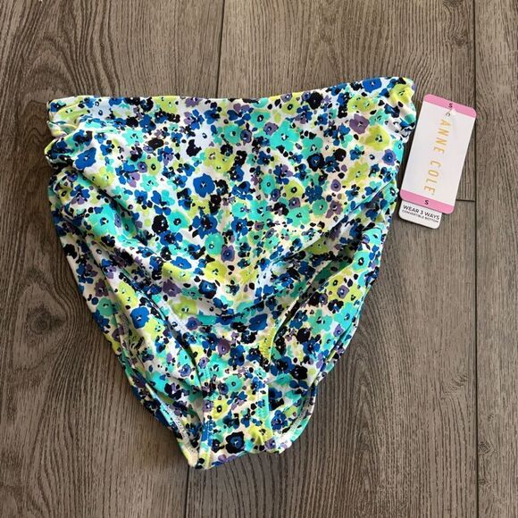Anne Cole woman high waist, mid rise folds over bikini bottom - Picture 1 of 4